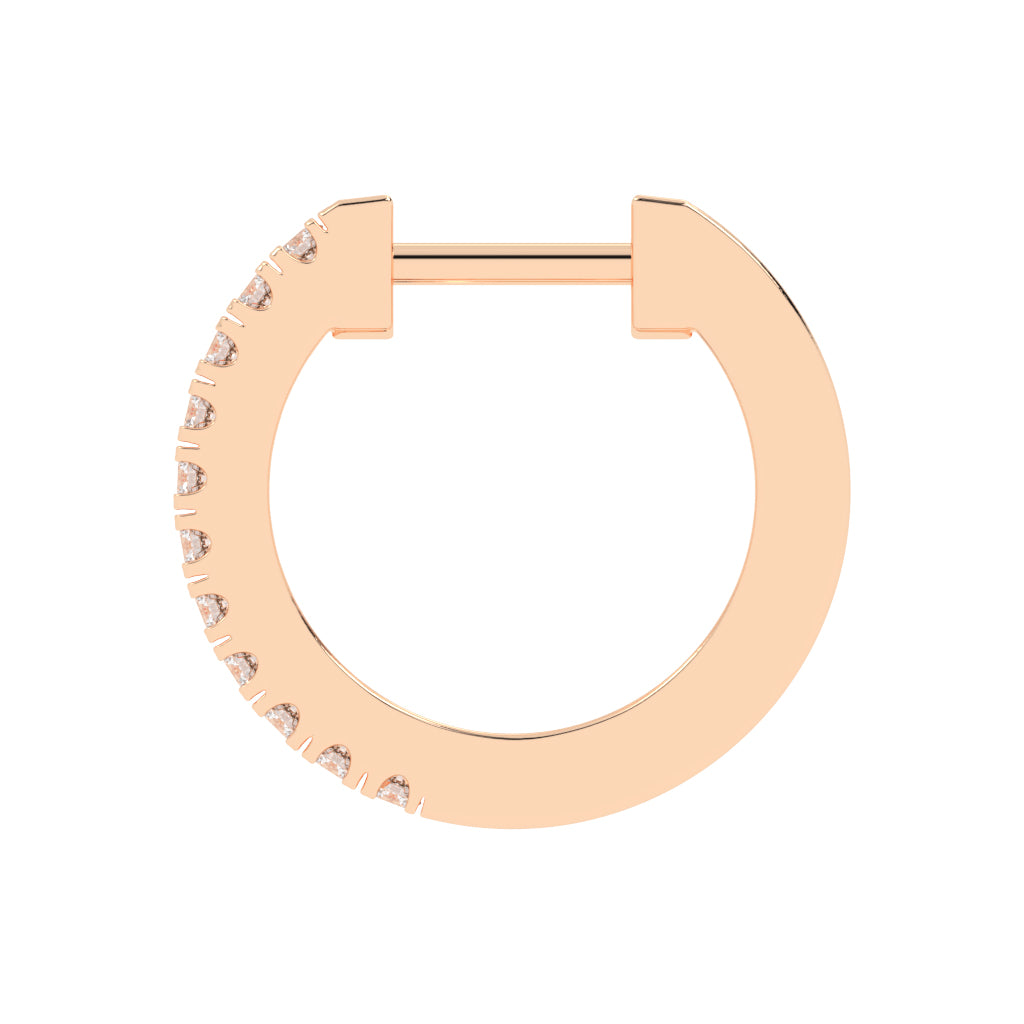 Sleek Pave Hoop Earrings
