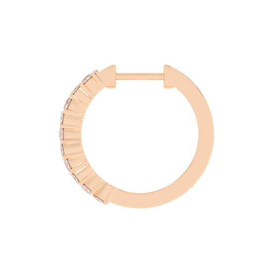 Double Row Pave Hoop Earrings