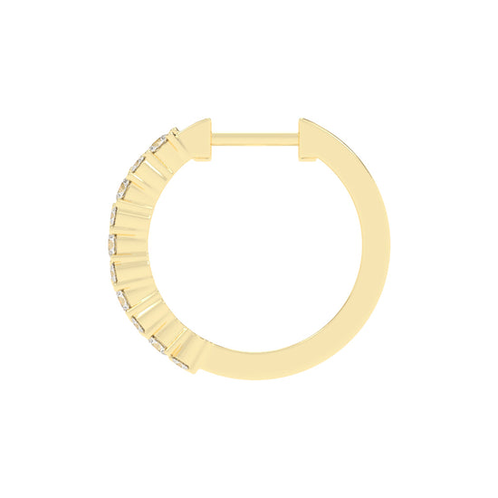 Double Row Pave Hoop Earrings