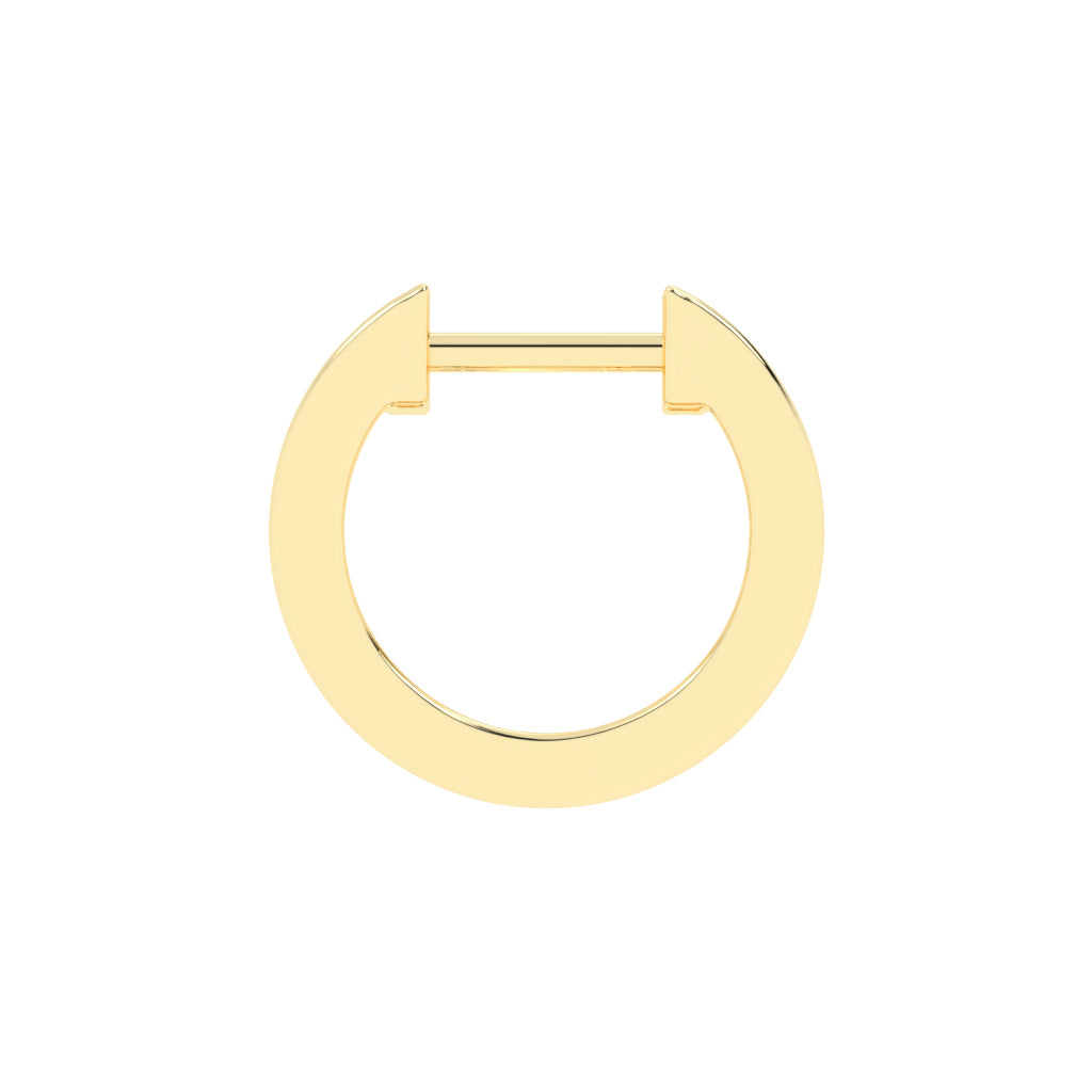 Wide Channel-Set Hoop Earrings