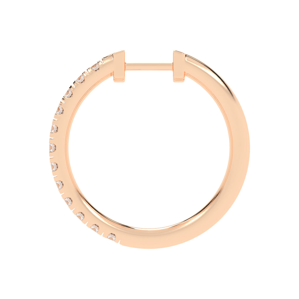 Slender Pave Hoop Earrings
