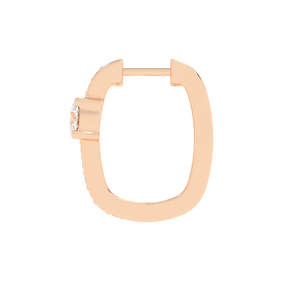 Prominent Gemstone Pave Hoops
