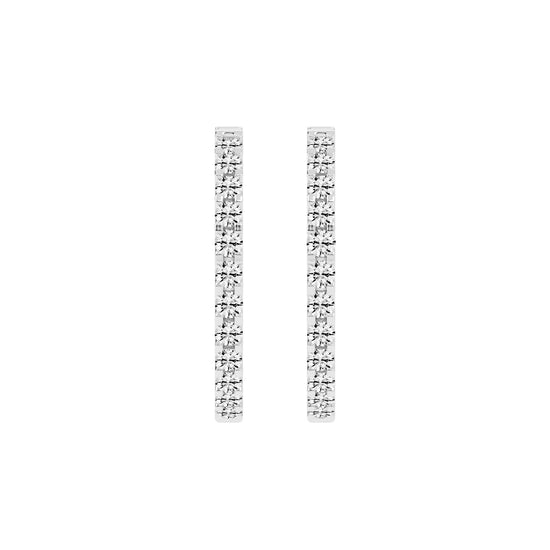 Outer Pave Hoop Earrings