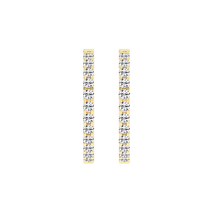 Outer Pave Hoop Earrings