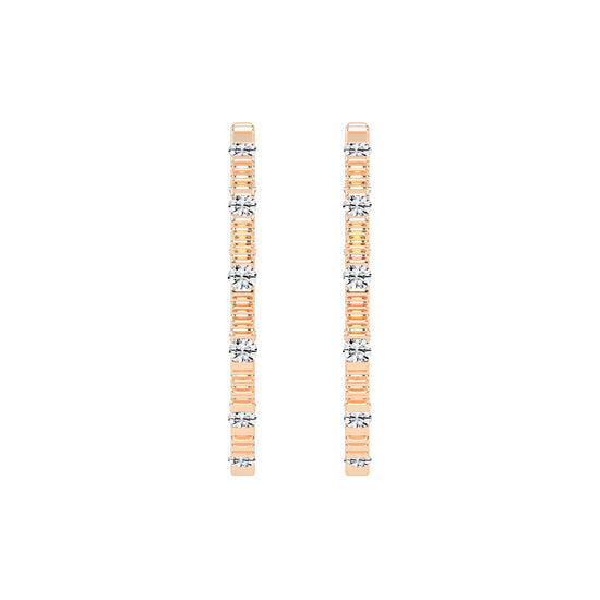 Textured Sparkle Hoop Earrings