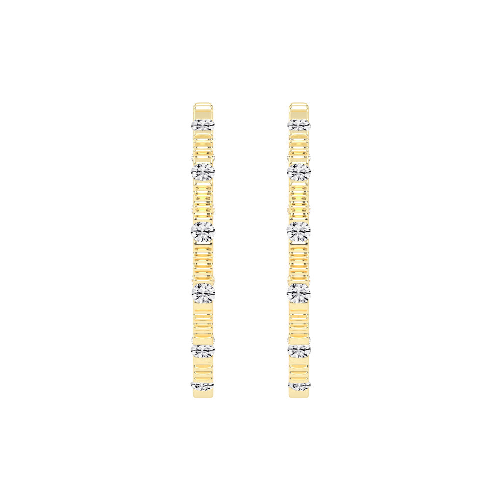 Textured Sparkle Hoop Earrings