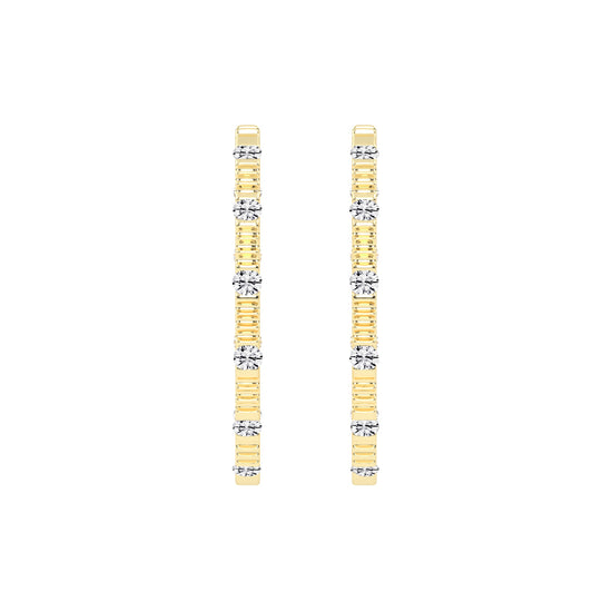 Textured Sparkle Hoop Earrings