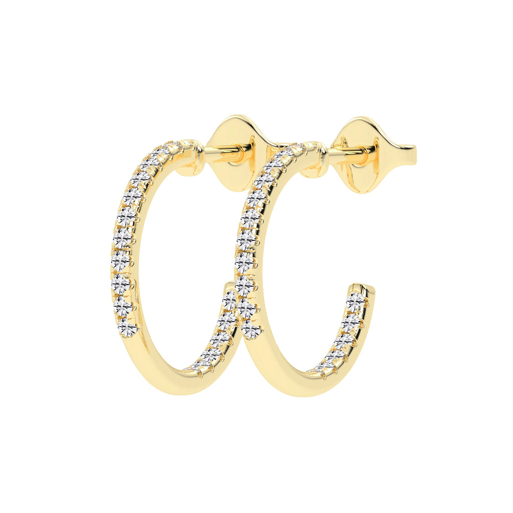 Radiant Embrace Diamond Micro-Pavé Hoops