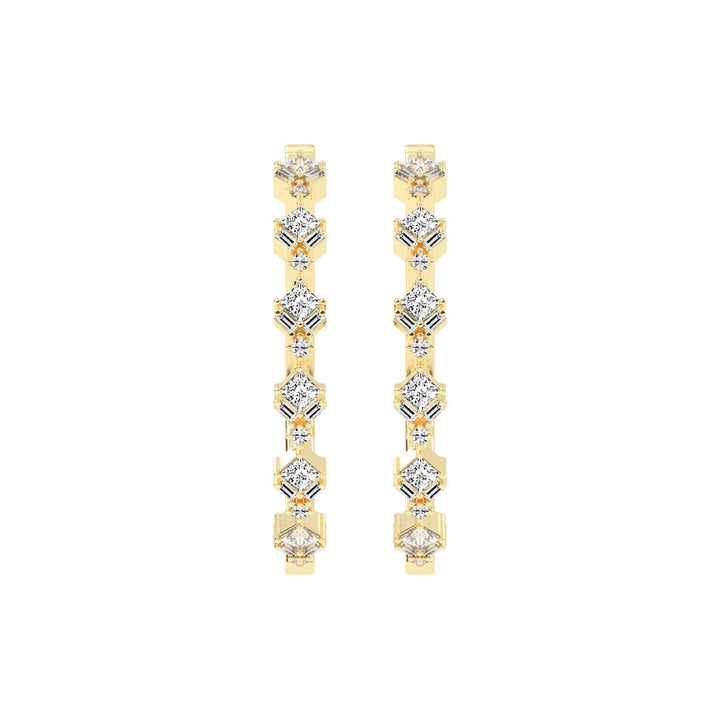Mosaic Allure Diamond Hoops Earrings