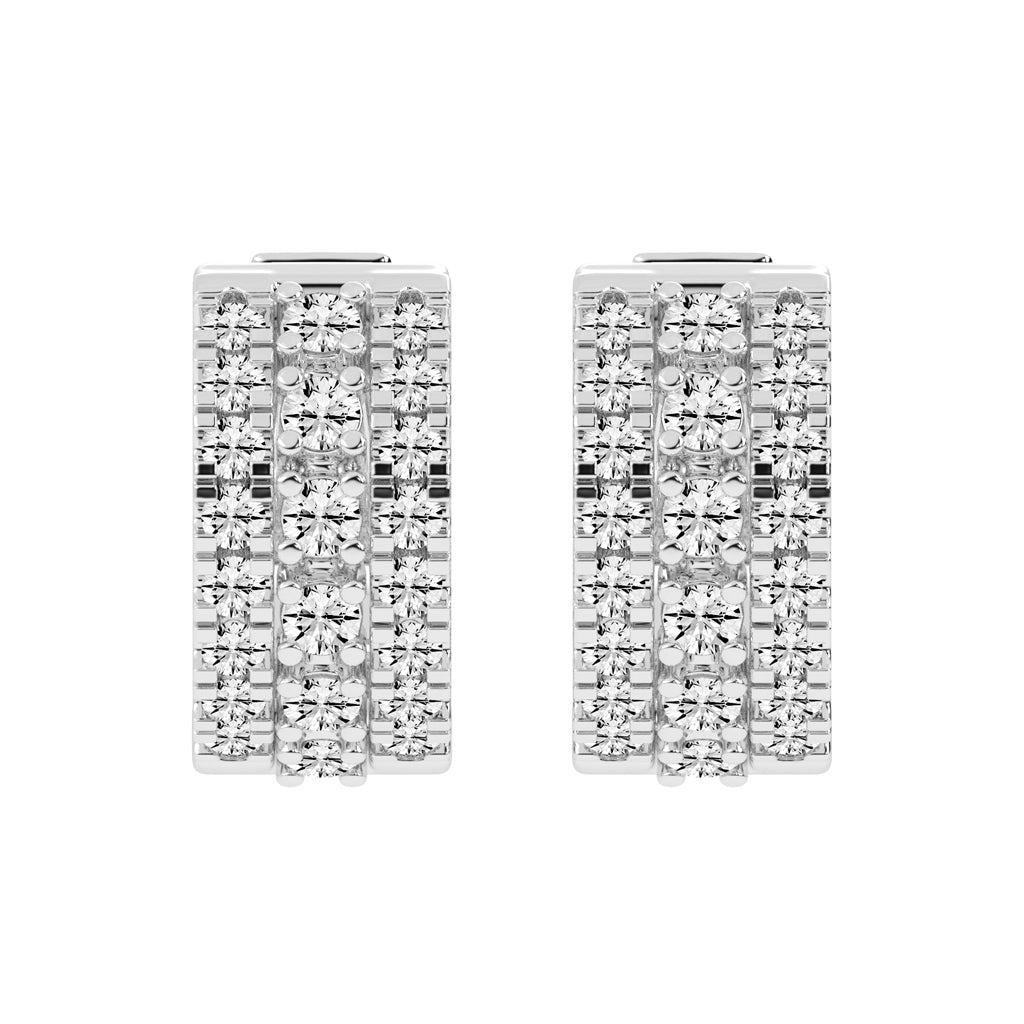 Triple Row Radiance Diamond Earrings