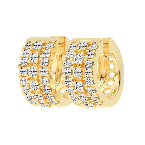 Triple Row Radiance Diamond Earrings