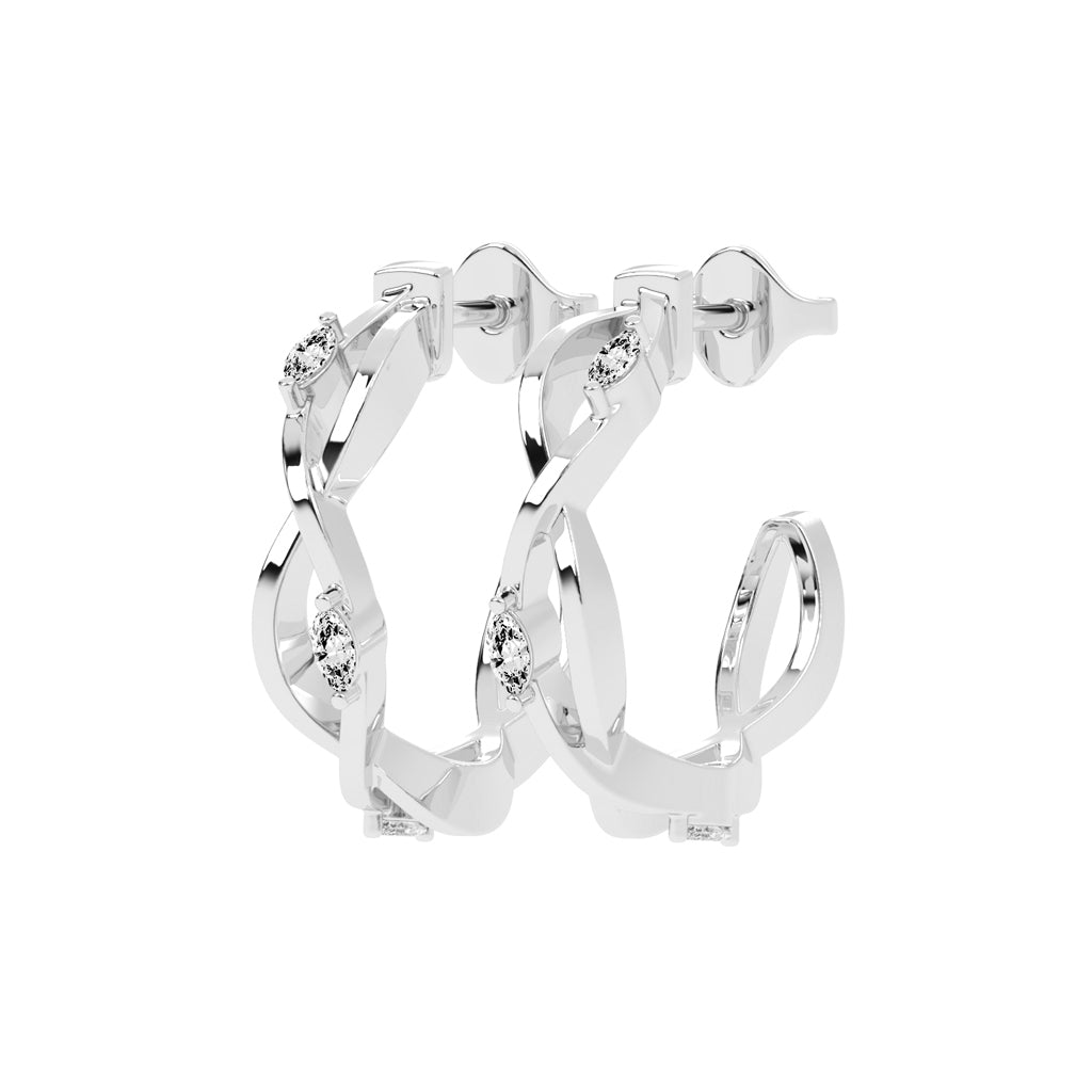 Eternal Twist Diamond Hoop Earrings