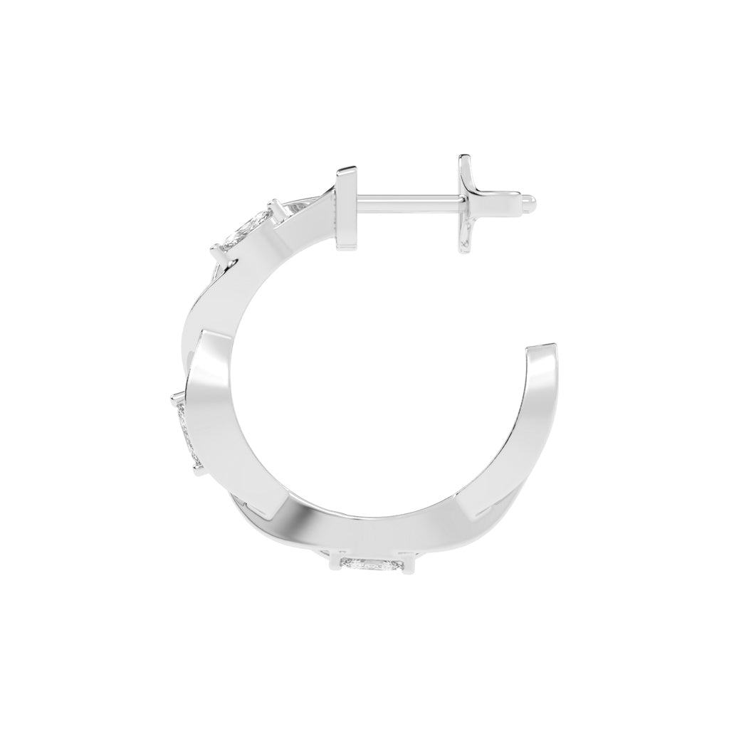 Eternal Twist Diamond Hoop Earrings