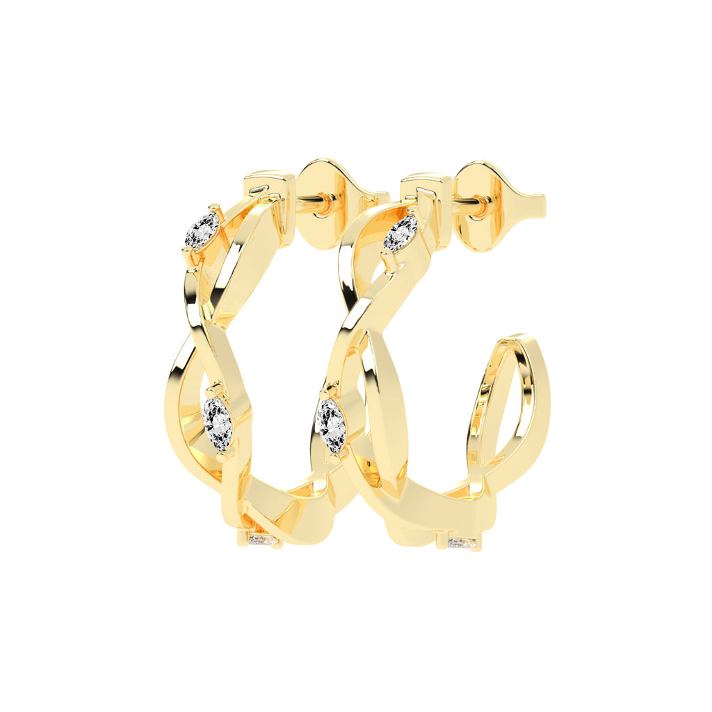 Eternal Twist Diamond Hoop Earrings