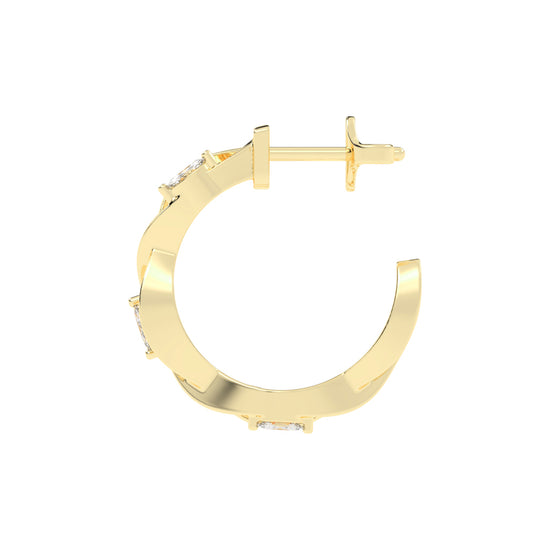 Eternal Twist Diamond Hoop Earrings