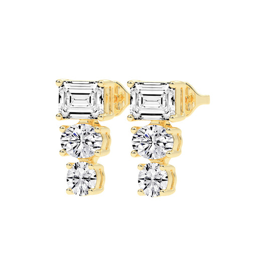 Trinity Glow Diamond Dangle Earrings