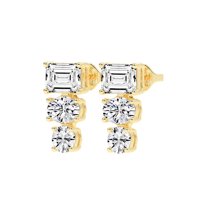 Trinity Glow Diamond Dangle Earrings
