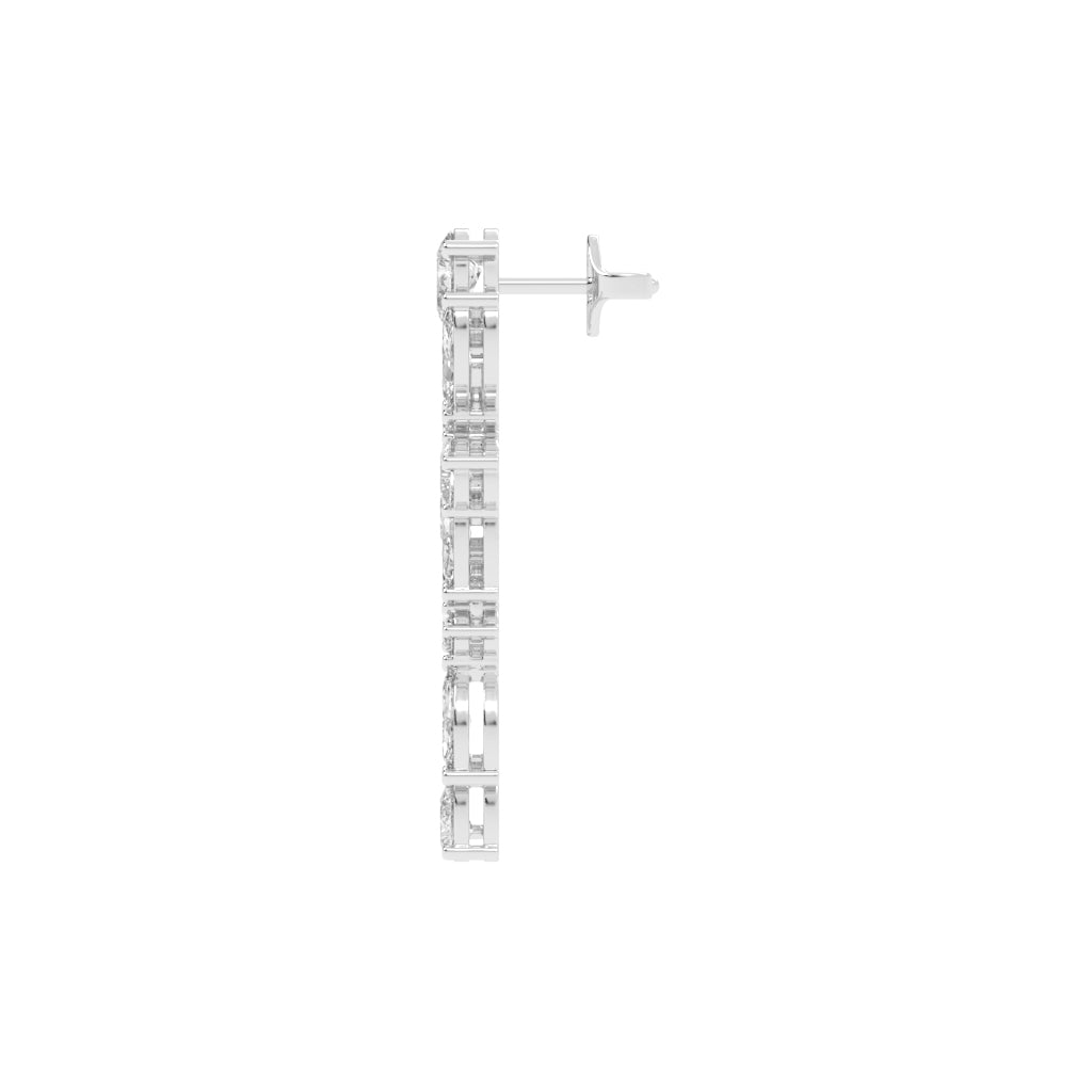 Floral Mirage Diamond Dangle Earrings