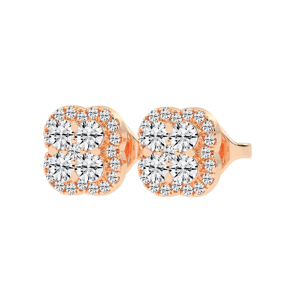 Lustre Bloom Cluster Stud Earrings