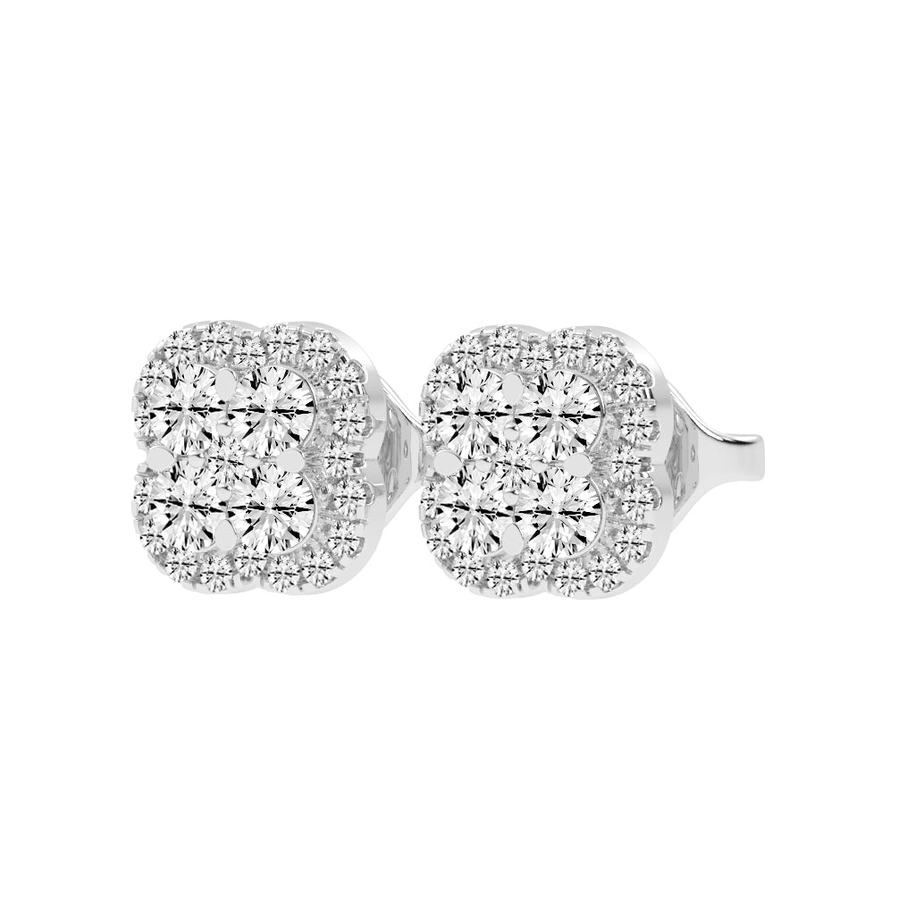 Lustre Bloom Cluster Stud Earrings