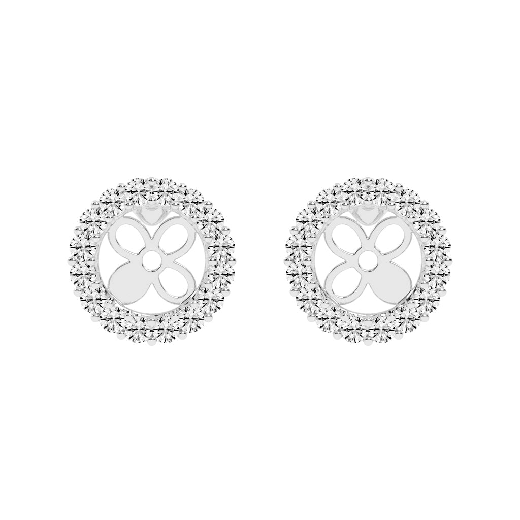Floral Aura Diamond Stud Earrings