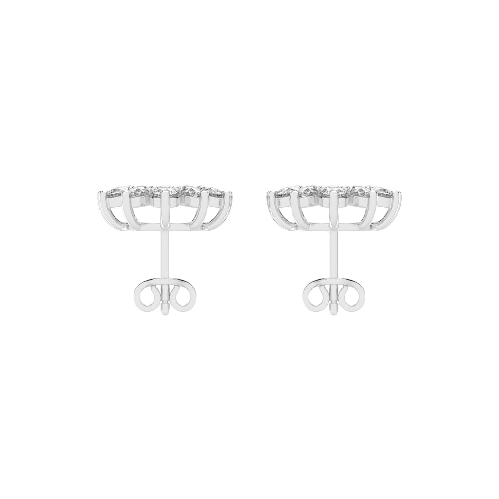 Blossom Radiance Diamond Stud Earrings