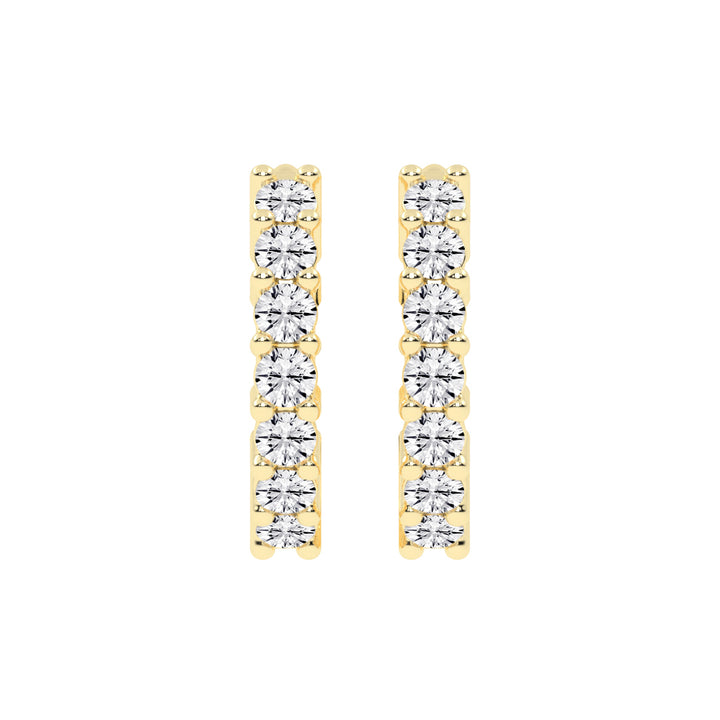 Timeless Row Diamond Bar Earrings