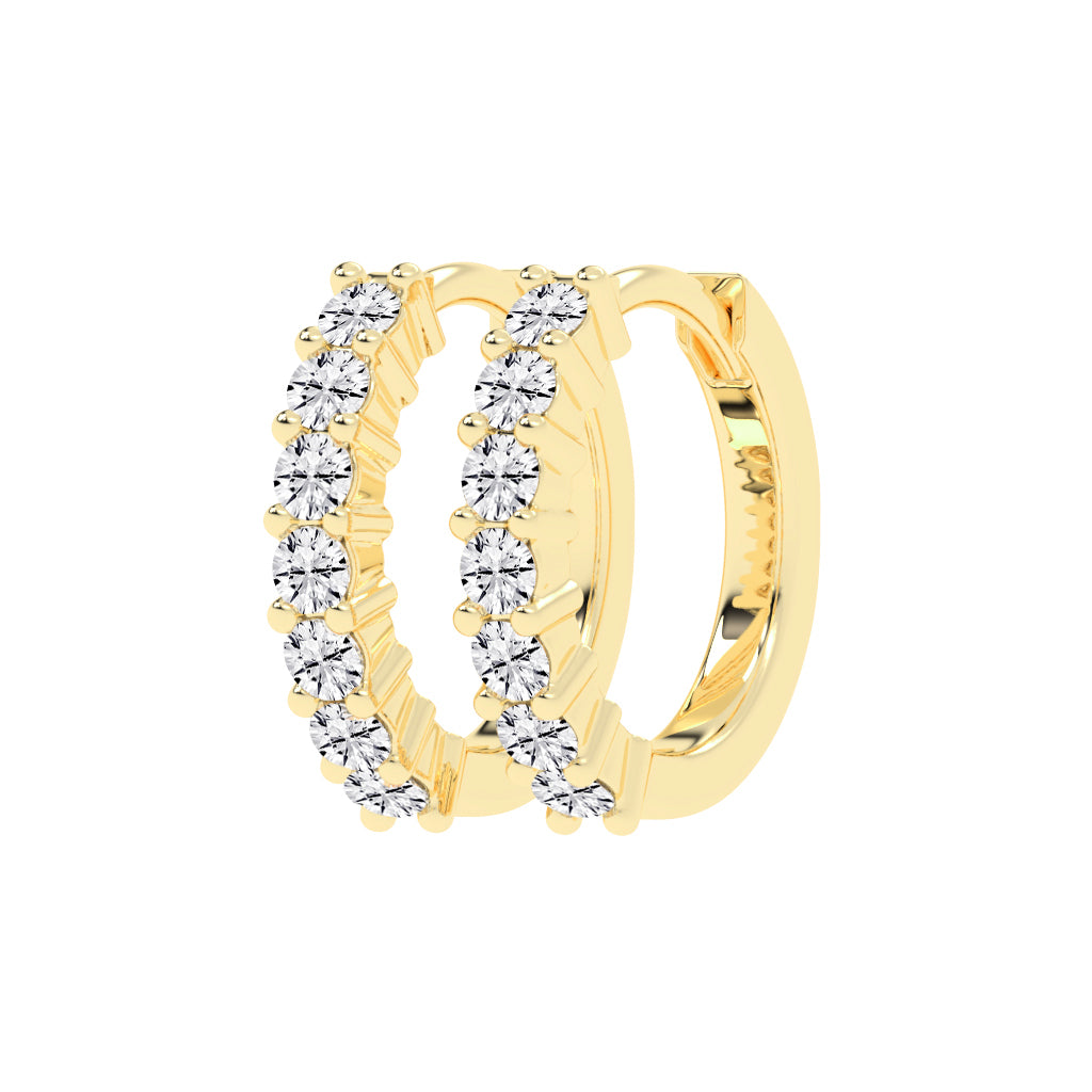 Timeless Row Diamond Bar Earrings