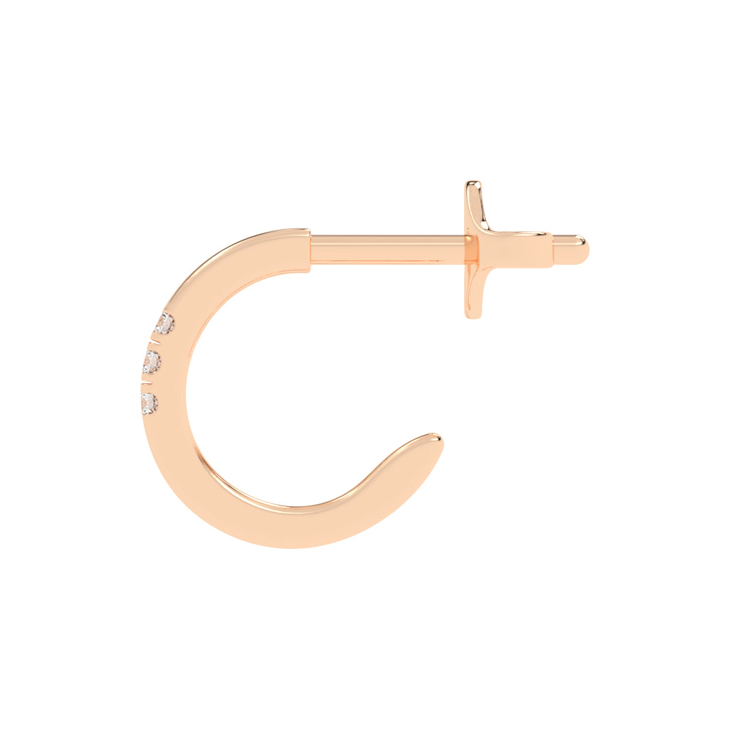 Timeless Sparkle Diamond Huggie Earrings