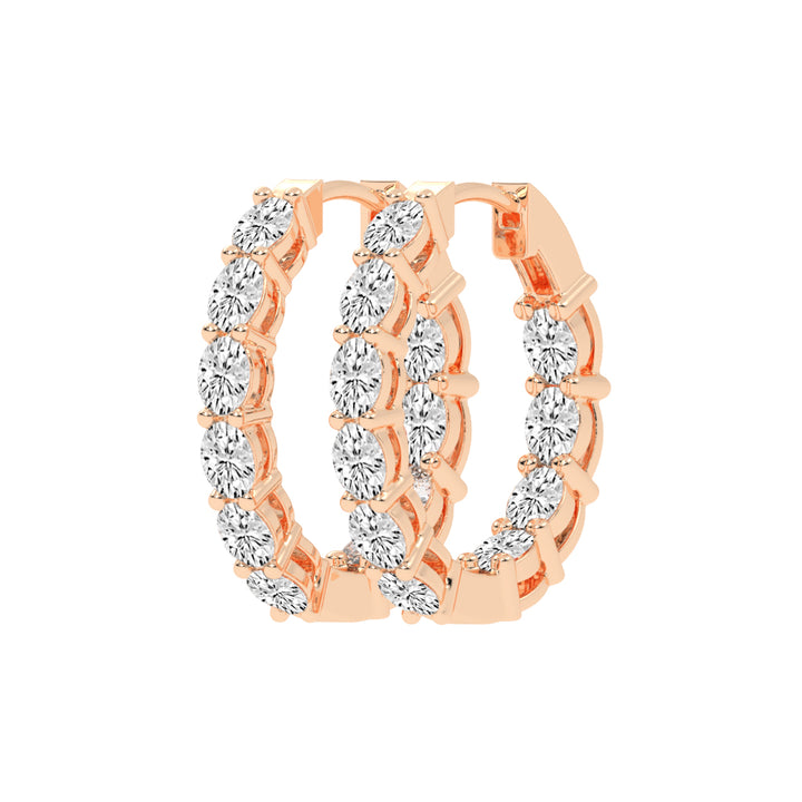 Celestial Row Diamond Hoop Earrings