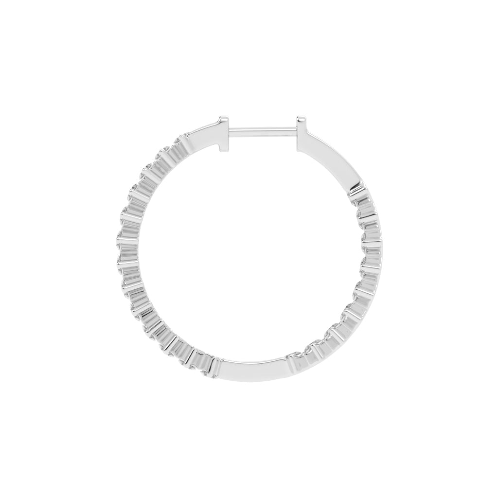 Radiance Crest Diamond Hoop Earrings