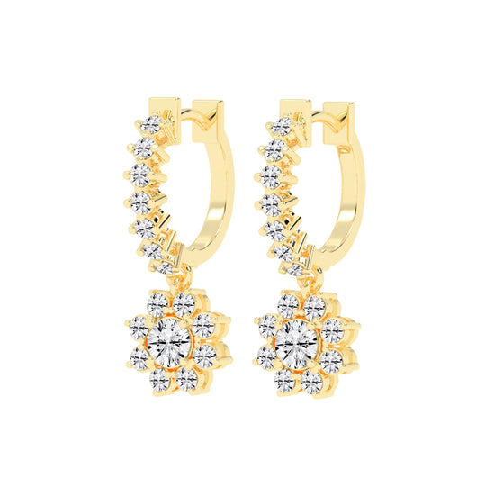 Blossom Radiant Diamond  Earrings