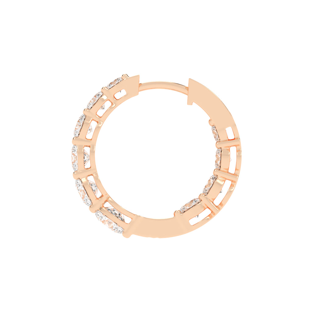 Pure Brilliance Diamond Hoop Earrings