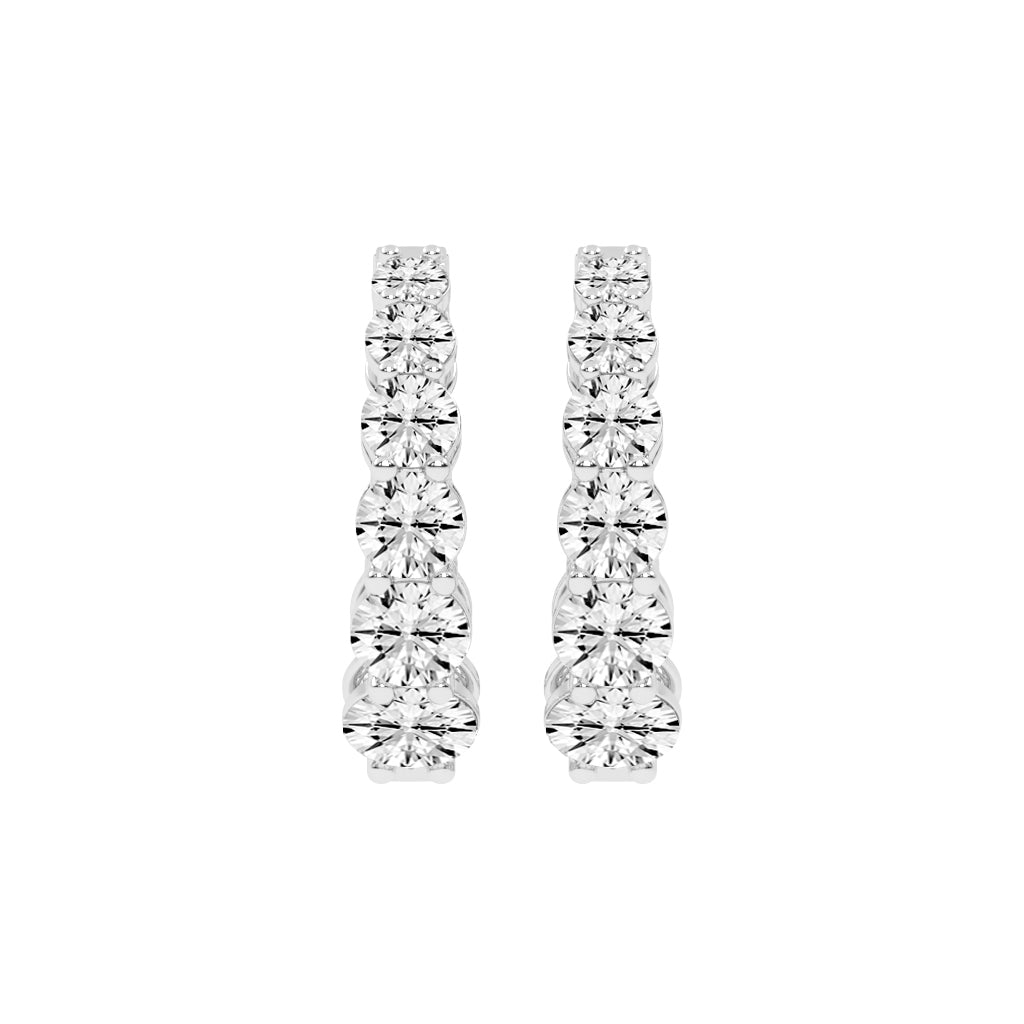 Pure Brilliance Diamond Hoop Earrings