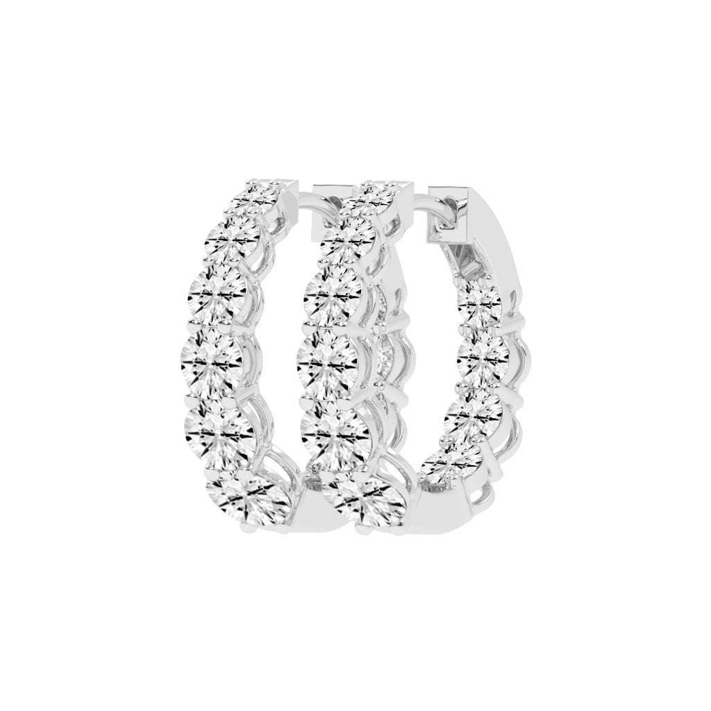 Pure Brilliance Diamond Hoop Earrings