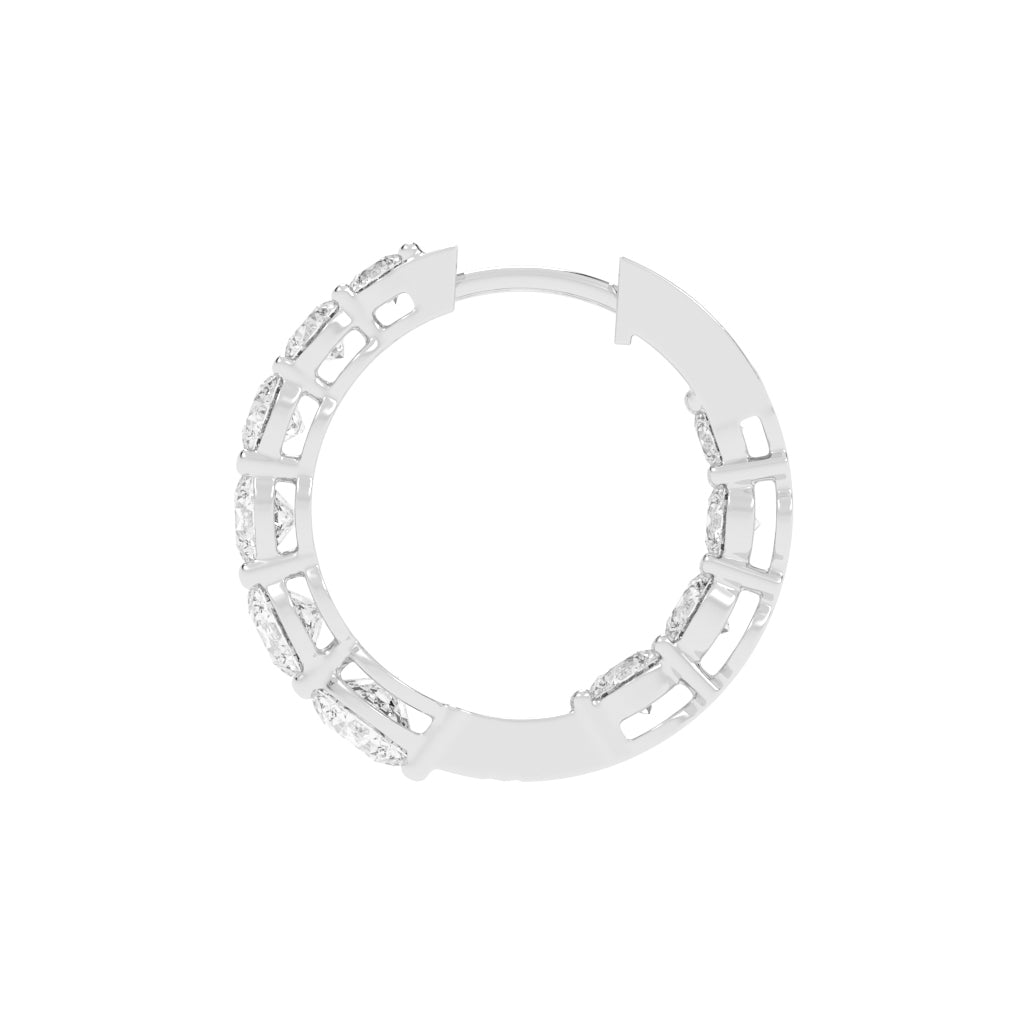 Pure Brilliance Diamond Hoop Earrings