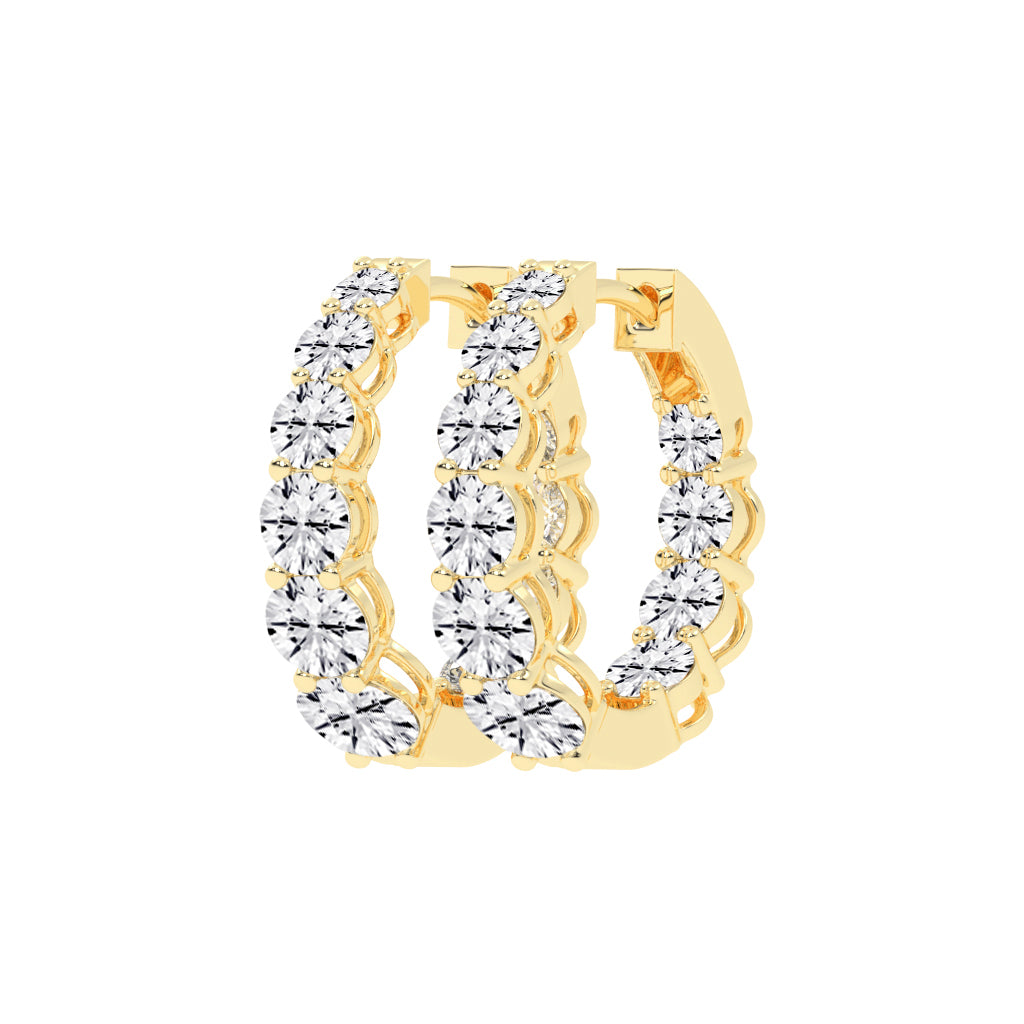 Pure Brilliance Diamond Hoop Earrings