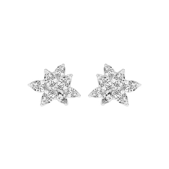 Marquise Bloom Diamond Stud Earrings