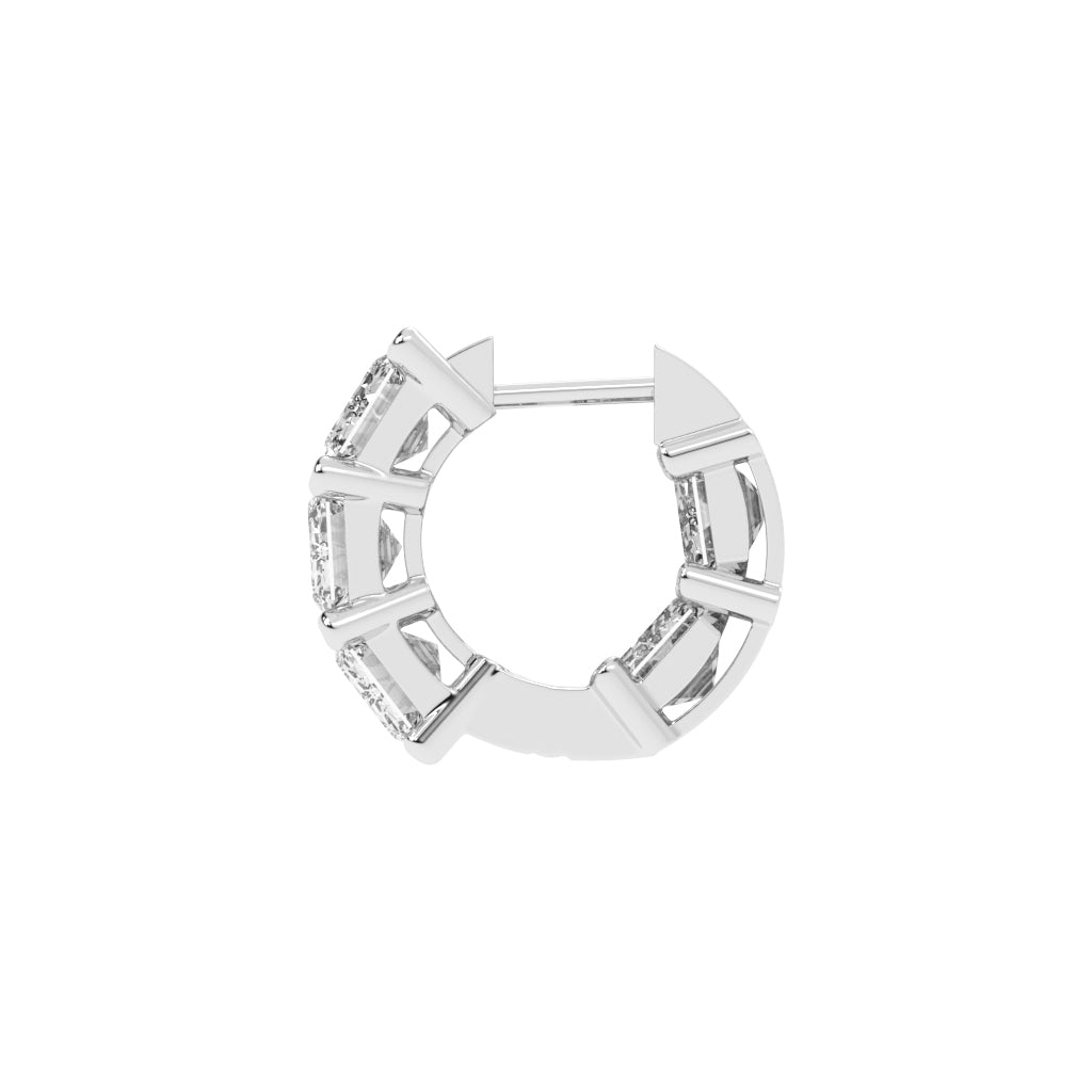 Tiered Emerald-Cut Diamond Studs