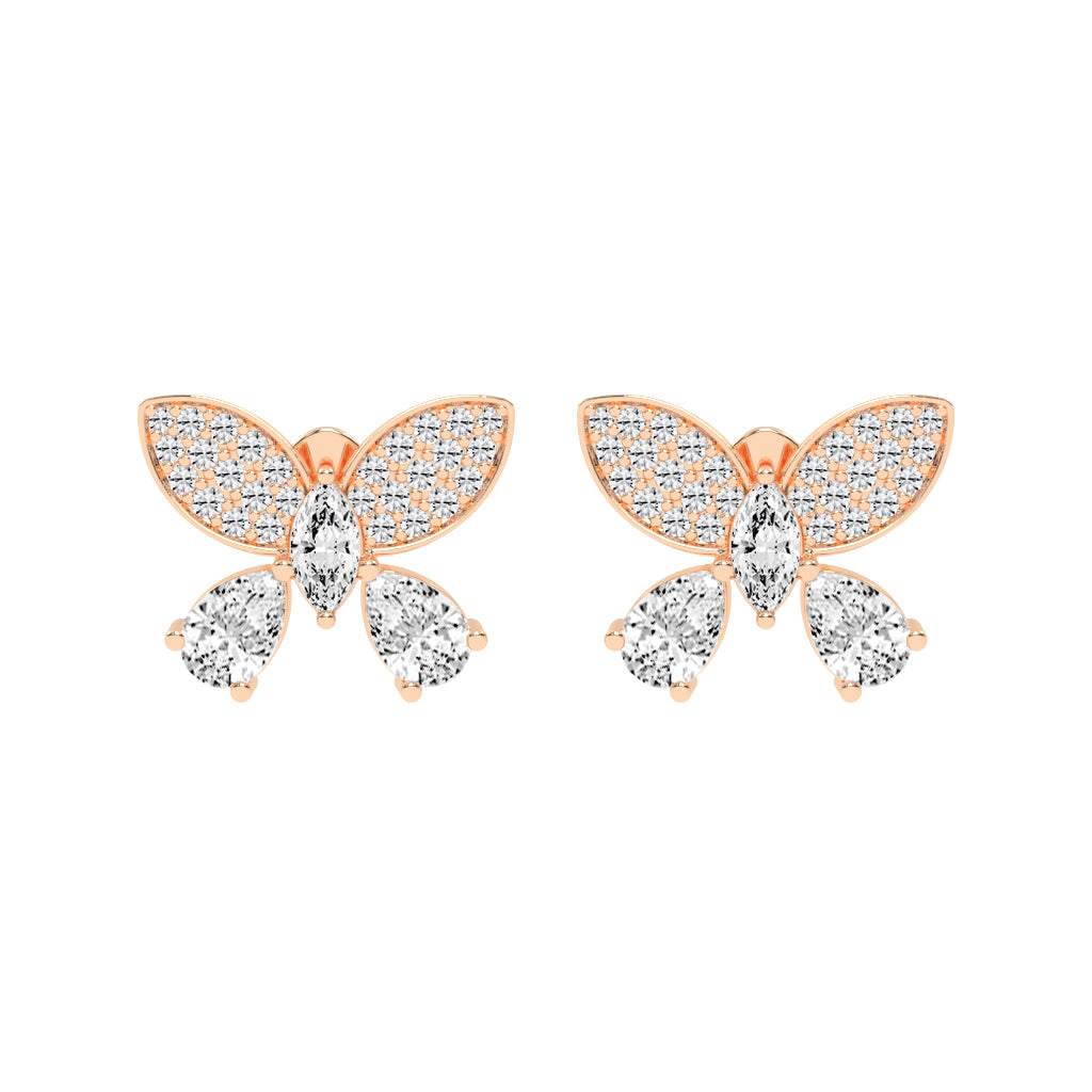 Enchanted Flutter Diamond Stud Earrings