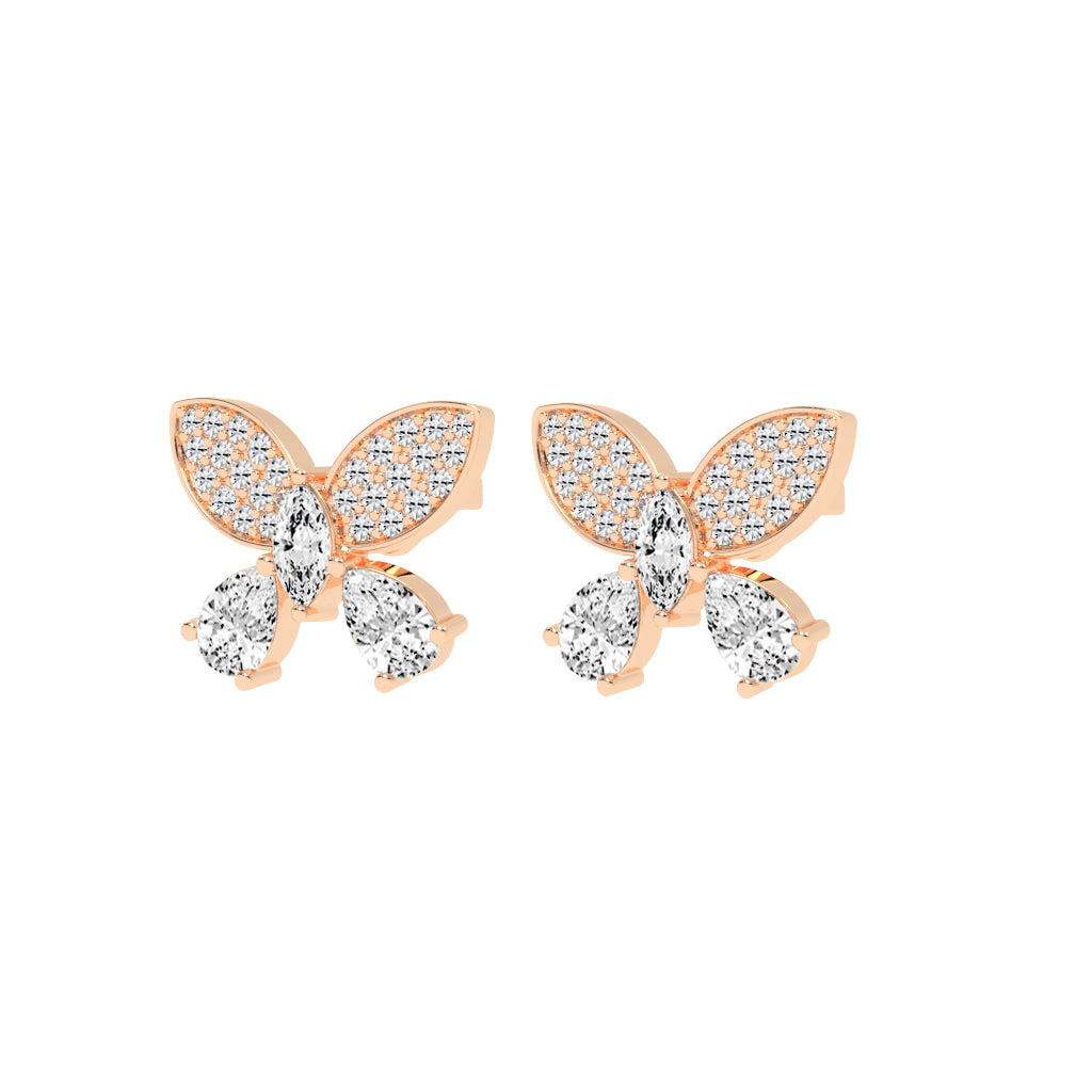 Enchanted Flutter Diamond Stud Earrings
