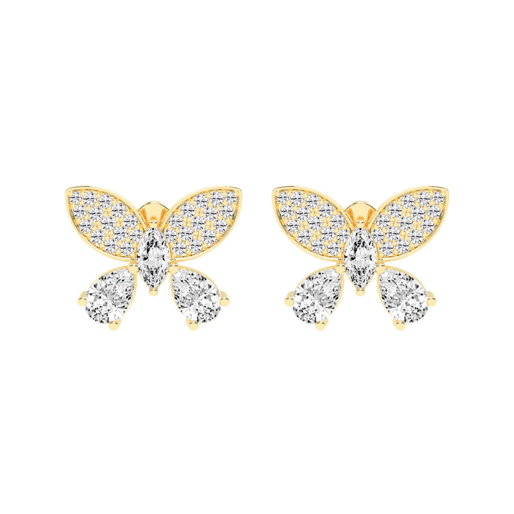 Enchanted Flutter Diamond Stud Earrings