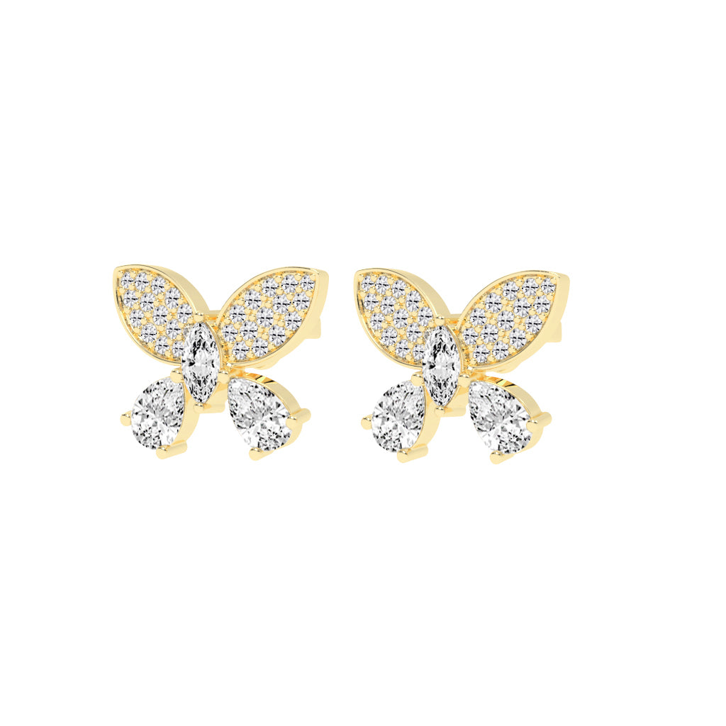 Enchanted Flutter Diamond Stud Earrings