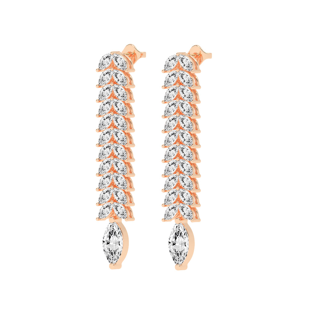 Cascading Marquise Shimmer Earrings