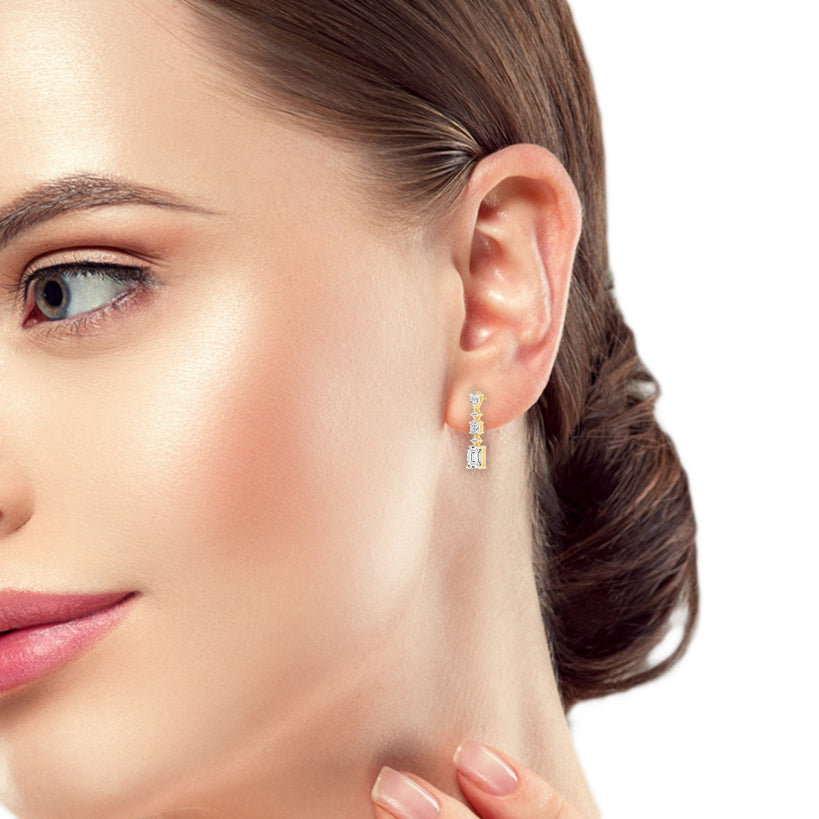 Multi-Cut Dazzle Dangler Earrings