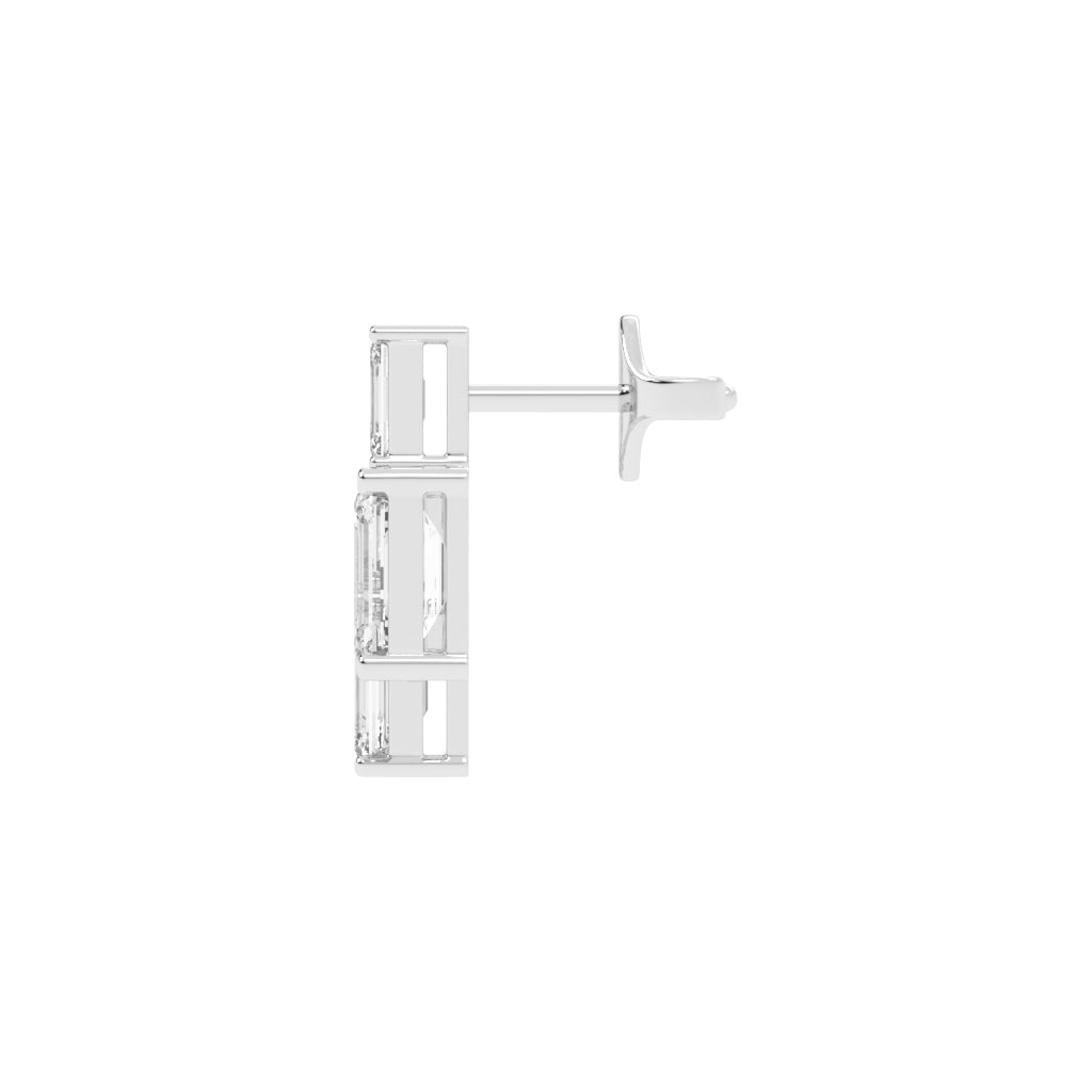 Emerald-Cut Cluster Studs