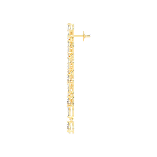 Cascading Pear & Marquise Drop Earrings