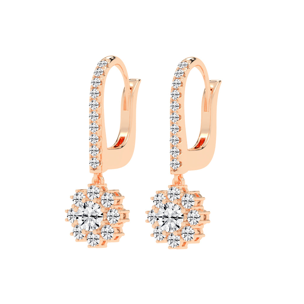 Luxline U-Hoop with Blossom Dangle