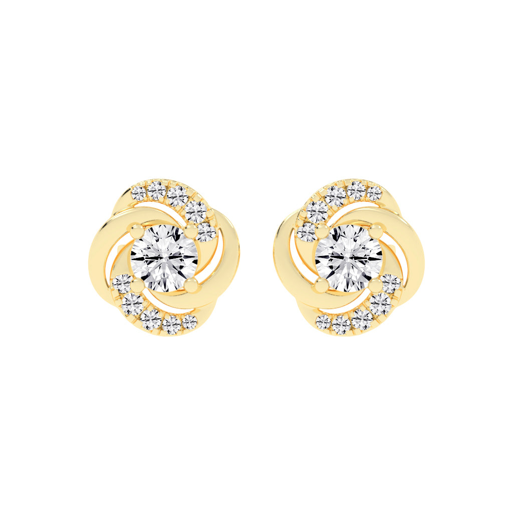 Swirl Shinelle Stud Earrings