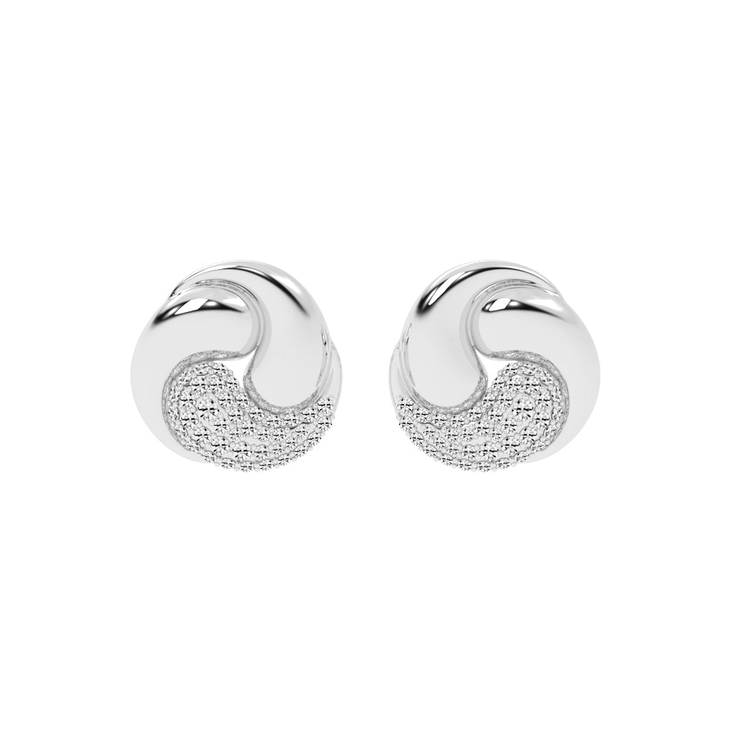 Crystaltrace Swirl Stud Earrings